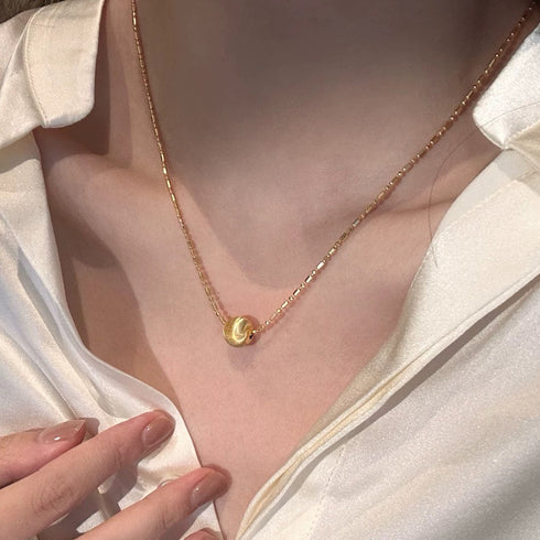 Gold Ball Thread Necklace - 18K Gold Vermeil / Sterling Silver